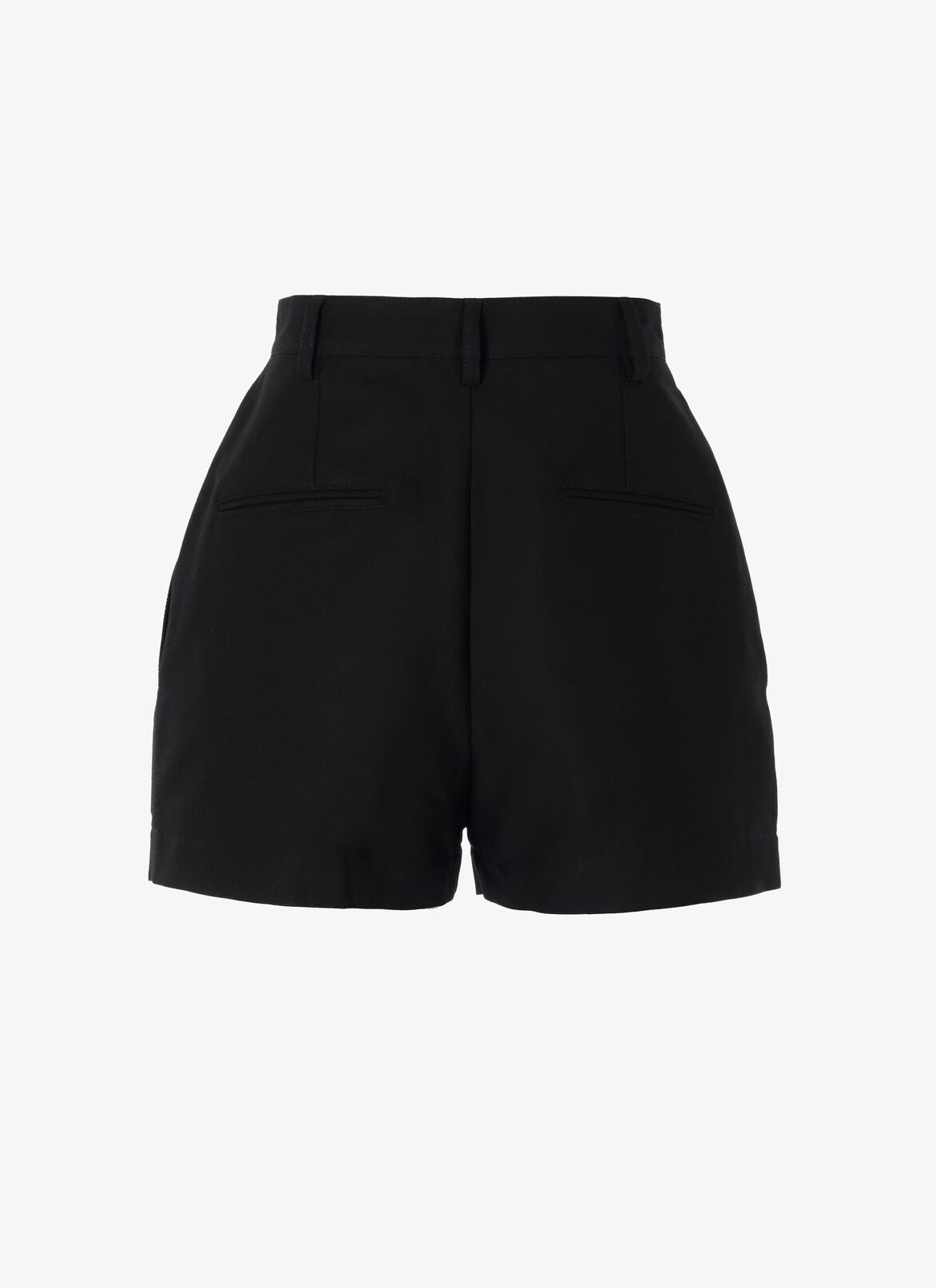 Shorts in cotton piqué ALAÏA BLACK SHORTS IN COTTON PIQUÉ
